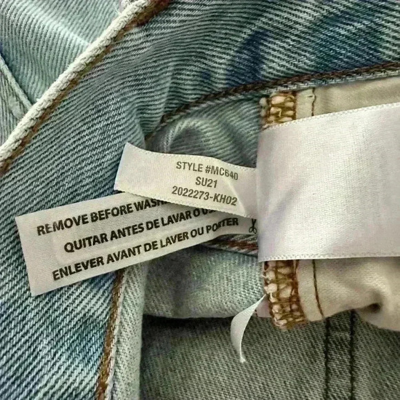 Madewell Distressed Relaxed Denim Shorts in Cedarcroft Wash Women’s 32 - Picture 8 of 10